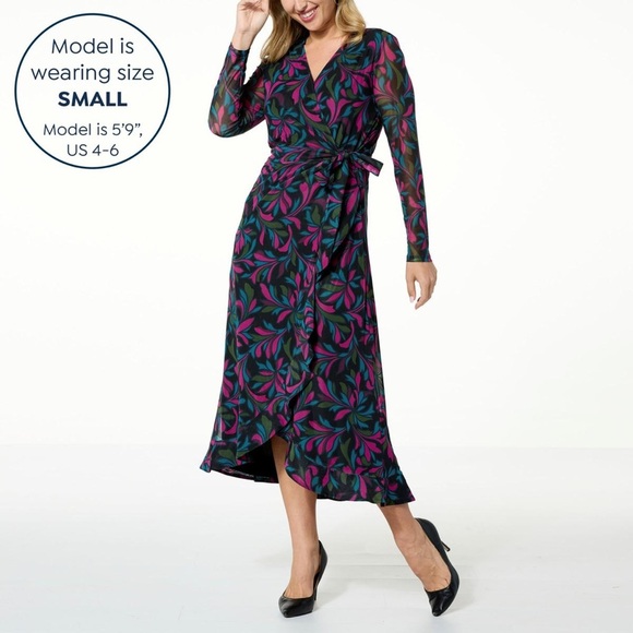 C Wonder by Christian Siriano Mesh Ruffle Hem Dress - Picture 6 of 10